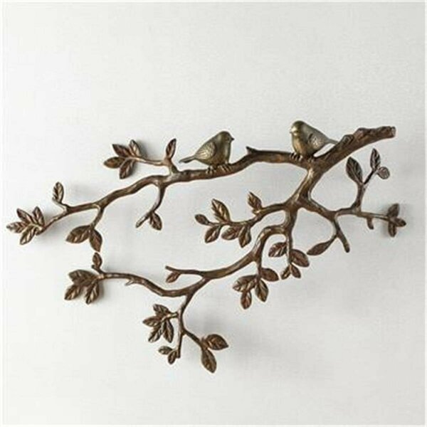 Spi Home- San Pacific Intl Little Lovebirds On Branch Wall Plaque 34037